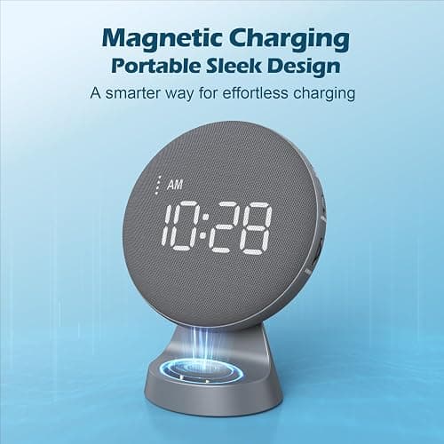 REACHER Super Loud Alarm Clock for Heavy Sleepers Adults Teens, Vibrating Alarm Clock Bed Shaker Under Pillow, Rechargeable Battery Powered for Travel, Auto-Dim, Portable thumbnail 9