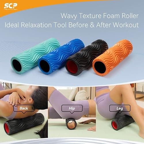 Foam Roller High-Density Exercise Roller, Deep Tissue Muscle Massage, Stretching, Relieves Muscles, Improves Mobility, Fitness Roller for Pilates, Yoga, Ideal for Athletes, Beginners & Recovery thumbnail 6
