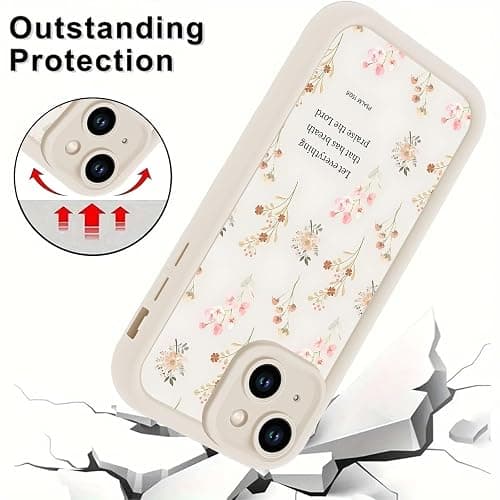 Aoldimu 2 Pack Floral Christian Cross Jesus Bible Verse Phone Cases for iPhone 13 for Women Girls,Soft Shockproof Protective Cover with Christian Quotes for iPhone 13 6.1" thumbnail 3