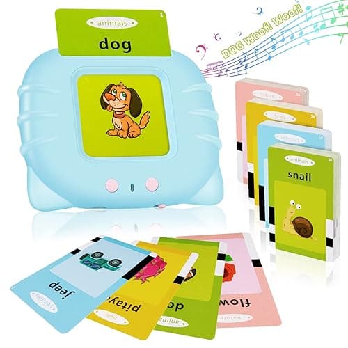 Ednzion Talking Flash Cards with 224 Sight Words, Montessori Educational Learning Interactive Toddler Toys, Speech Therapy and Autism Sensory Toys, Blue - 224 Sight Words-BLUE