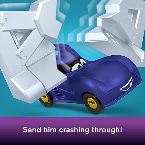 Fisher-Price DC Batwheels 1:55 Scale Toy Car Bam The Batmobile Launching Vehicle with Crash Accessory for Ages 3+ Years thumbnail 5
