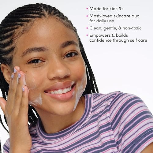 Evereden Barbie Limited Edition Kids Happy Face Duo + Exclusive Accessories | Multi-Vitamin Face Wash & Cream Set with Stickers + Bracelets | Clean Skin Care for 3+ | Barbie Gift Box for Kids thumbnail 2
