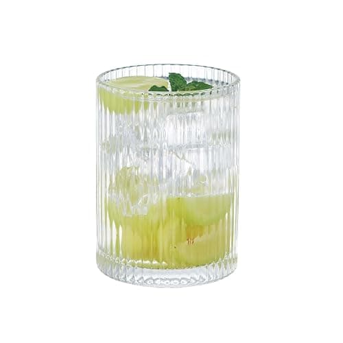 Eden & Willow Striped Highball Glasses | Durable and Stylish, Tumblers for Cocktails, Hot and Cold Drinks (Set of 6, 250ml) thumbnail 4