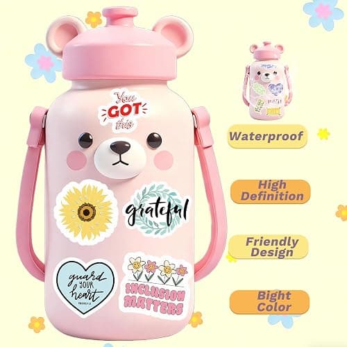 Motivational Stickers 300 Pcs Inspirational Sticker Pack, Waterproof Vinyl Stickers for Water Bottles Scrapbook Laptop Journal Skateboard Diary Luggage Suitcases Guitar Notebook Binder Cup Kindle etc thumbnail 3