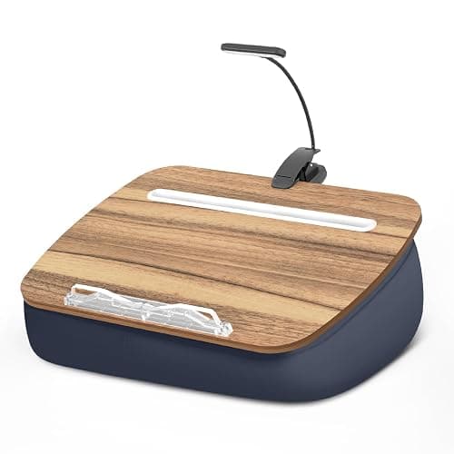 ERGONOV Book Pillow Stand with 6500K Reading Light, Hands Free Book Holder, Comfortable Lap Book Stand for Reading in Bed, Desk, or Sofa, Wooden Book Rest for Book Lovers,AAA Battery Required thumbnail 8