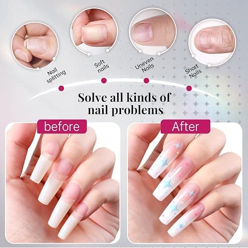 Krofaue 500PCS flexible gel French Half Cover Acrylic Nail Tips Manicure | 10 sizes, flexible, French style, crystal-clear, easy to trim, for salon and home DIY, includes box thumbnail 9