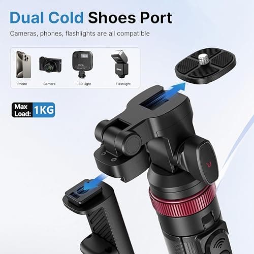 ULANZI MT-78 185cm 3-in-1 Handy Kamera Stativ Ausziehbares Bluetooth Selfie-Stick, Tripod mit 1/4" Schnellwechselplatte, 360°-Kugelkopf, Kompatibel mit Kamera, Sony, Canon, Fuji, iPhone Samsung Huawei thumbnail 9