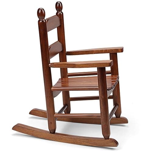 GnL Recsports Child's Wood Porch Rocker - Perfect for Indoor or Outdoor All Weather Rocker for Garden, Lawn, Balcony, Backyard and Patio Use - Suitable for 3-7 Years Old (Natural) thumbnail 5