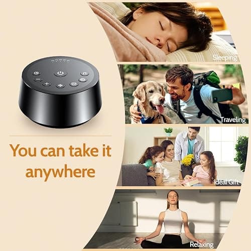 Color Noise Sound Machines with 25 Soothing Sounds Sleep White Noise Machine 32 Volume Levels 5 Timers and 4 Sound Categories and Memory Function for Home Office and Travel thumbnail 7