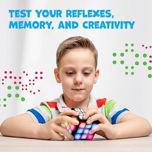 Winning Fingers Flashing Cube Electronic Memory and Brain Game - 4-in-1 Handheld Stem Toys for Kids - Cool Gadgets, Games for Boys and Girls - Fun Family Game for Kids Ages 6-12 - Educational Gift Toy thumbnail 6