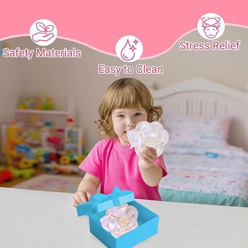 Big Taba Squishy Cat Paw Fidget Toy, Squishies Squeeze Toys for Girls 4-8, Ultra-Soft Sticky Sensory Toy Party Favors for Kids 8-12, Autism Stress Relief (White) thumbnail 3