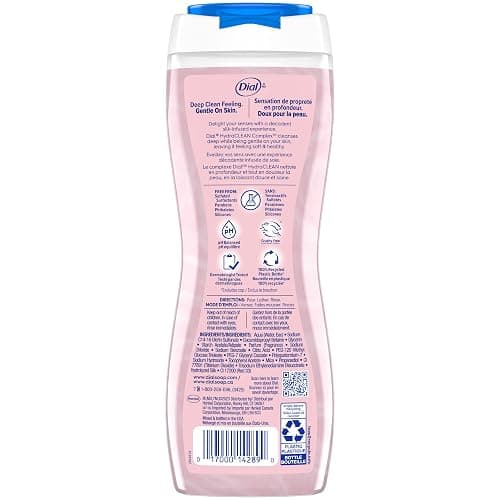Dial Body Wash, Hydraclean Complex & Vitamin E, Gentle, Leaves Skin Feeling Nourished, Dermatologist-Tested, No Parabens & Sulfates, Pamper & Indulge, Silk & Magnolia, 16 Fl Oz (Pack of 4) thumbnail 2