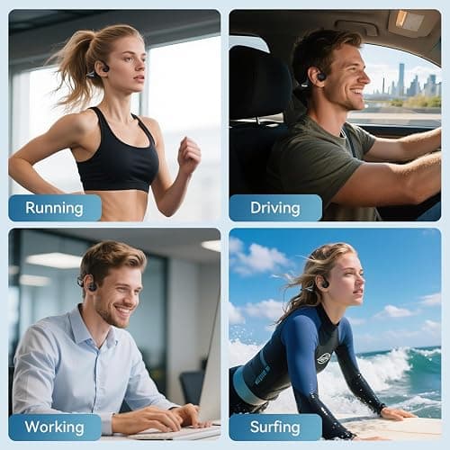 GREYOLK Swimming Headphones,Bone Conduction Headphones Bluetooth 5.4,IP68 Waterproof,32G Memory Sports Headphone,Underwater Headphone with MP3-Player for Swim,Open Earphones for Swimming Running thumbnail 8