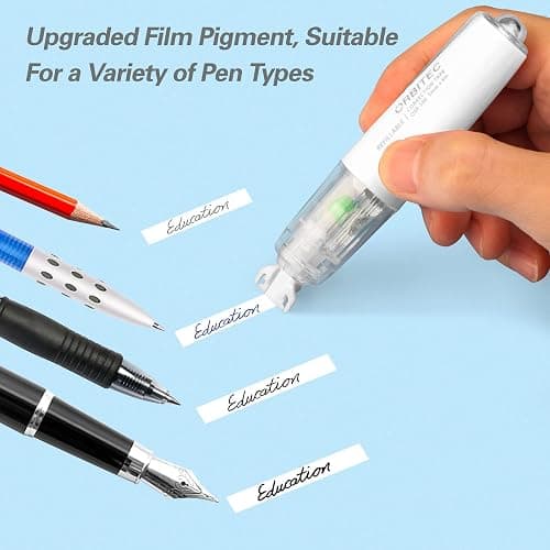 BITOSEE Refillable Retractable Quick Dry White Correction Tape,Mini Small Aesthetic Cute Correction Tape, with Easy to Use Kawaii Pen Shaped Applicator,for School Office Supplies thumbnail 7