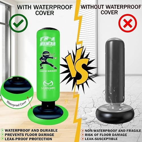 Marwan Sports 5-in-1 Inflatable Punching Bag for Kids – 63" Karate Toy Set with Boxing Gloves, Durable Fast Rebound, Active Play Birthday for Boys & Girls Ages 4-12 thumbnail 4