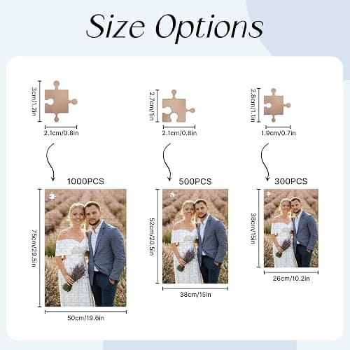 GifXify Custom Puzzles from Photos - 300/500/1000-Piece Custom Puzzle with Picture & Text - Personalized Jigsaw Puzzle for Adults & Kids - Family, Wedding, Pet, Birthday Gift thumbnail 3