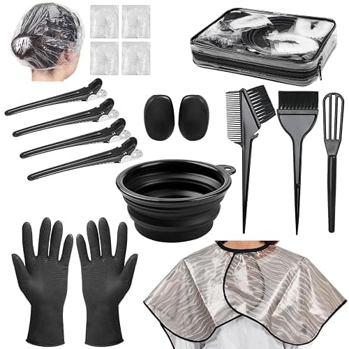 Xarchy 19 Pcs Professional Hair Bleach Kit Hair Coloring Products with Hair Dye Brush, Hair Color Bowl, Hairclips, Applicator, Earmuffs for Hair Highlighting and Hair Coloring at Home - Image 1