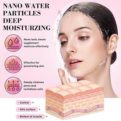Pjordo Facial Steamer Spa Kit with 17 Skin Care Tools, Nano Ionic Face Steamer for Deep Cleaning Unclogs Pores, Warm Mist Humidifier Steamer for Face Home Sauna SPA, Valentines Day Gifts for Women thumbnail 4