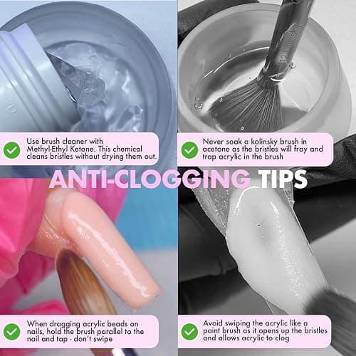 MakarttPro Professional Nail Brush Cleaner & Conditioner, Acrylic Nail Prep & Sanitation Solution for Kolinsky & Acrylic Nail Brushes, Prevents Hardening, Extends Brush Life, Made in USA, 4oz / 118ml thumbnail 6