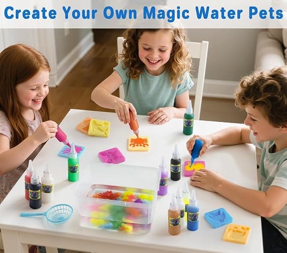 Magic Water Elf Toy Kit - Crafts kit for Kids - Arts and Crafts for Girls - Magic Gel Water Pets - Make Your Own Squishies Squishy Maker Toys - Kid Toys Birthday Gifts for Girls Boys Ages 3-12 thumbnail 4