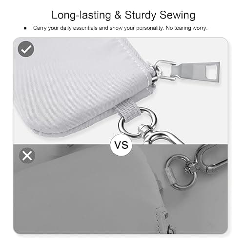 Babysun Mini Zip Around Dual Pouch Wristlet With 2 Straps Wristlet Keychain Wallet for Women Coin Purse Small Cute for Teen Girl thumbnail 8