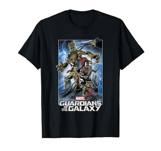 Marvel Guardians of The Galaxy Group Poster Graphic T-Shirt T-Shirt - Image 1
