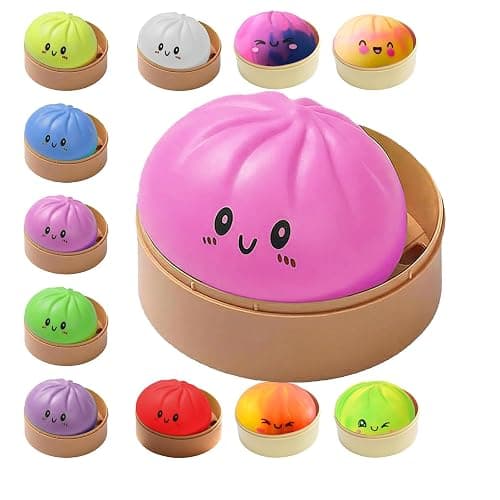 Dumplings Squishy Stress Balls Fidget Sensory Toy Mystery Dumplings Squishy Soft Squeeze Decompression Dough for Adults - Image 1