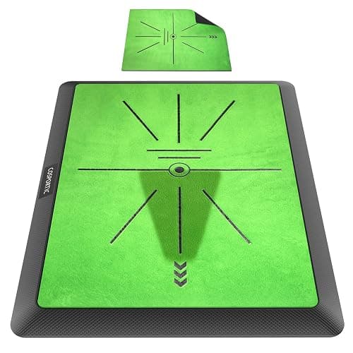 COSPORTIC Golf Hitting Mat, Golf Training Mat for Swing Path Feedback Detection Batting,Extra Replaceable Golf Practice Mat 16"x12", Golf Gifts for Men Women for Home Indoor Outdoor - Image 1