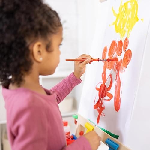 Melissa & Doug Deluxe Standing Art Easel - Dry-Erase Board, Chalkboard, Paper Roller - FSC Certified thumbnail 7