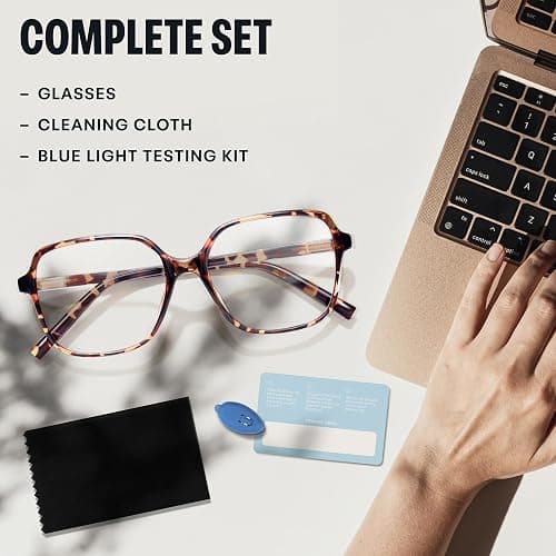 miyya Blue Light Blocking Glasses for Women, Blue Light Glasses for Women Oversized Fashion Glasses thumbnail 7