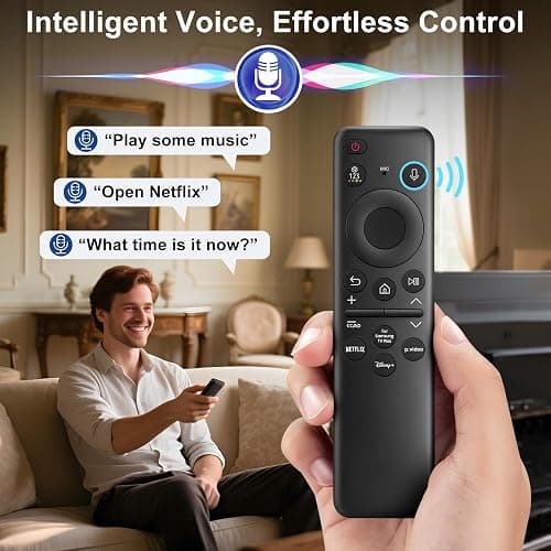 Replacement for Samsung-TV-Remote-Control,BN59-01432A Rechargeable-Voice-Remote Compatible Samsung Frame Crystal Solar UHD Neo QLED OLED Serie Smart TVs thumbnail 6