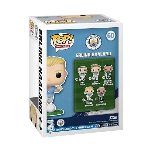 Funko POP! Football: Manchester City FC - Erling Haaland | Official Sports Merch - Collectable Vinyl Figurine for Shelf Display - Birthday Gift Idea for Fans and Collectors thumbnail 3