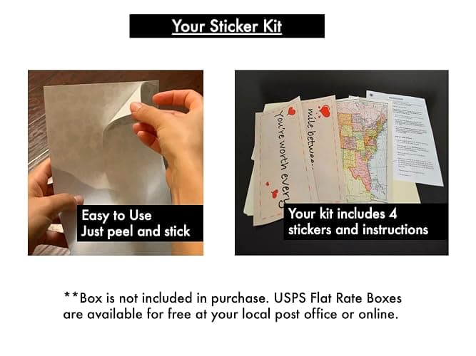 I Miss You Bumble Bee Care Package Box Sticker Kit for Long Distance Family, College Student thumbnail 3