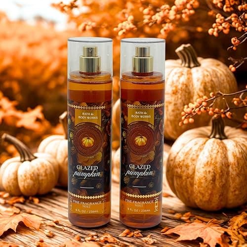 Bath & Body Works GLAZED PUMPKIN Fine Fragrance Mist 2-Pack Gift Set with Red Bow for Holidays – 8 fl oz Each – 2025 Fall Collection thumbnail 6