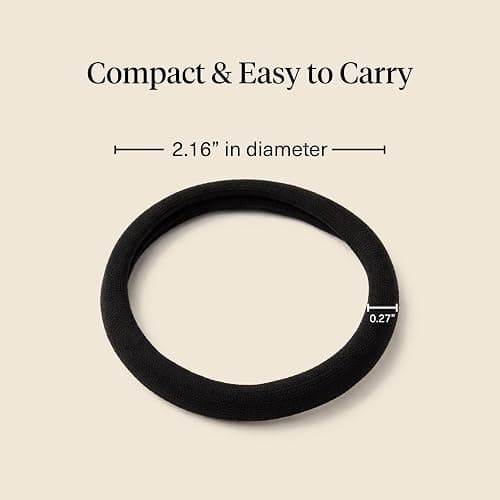 Kitsch Nylon Hair Ties No Damage - Stretchable Hair Bands for Strong All-Day Hold, Ponytail Holders | Hair Accessories for Girls | Ideal Gifts for Women - Black, 20 Pcs thumbnail 5