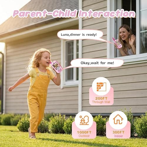 Kids Video Walkie Talkies, 2 Pack with Screen, Long Range Two Way Radio | Rechargeable Video Walkie Talkie Toys with 4 Voice Effects, Camping Hiking Birthday Gift for Boys Girls Age 3-12 thumbnail 3