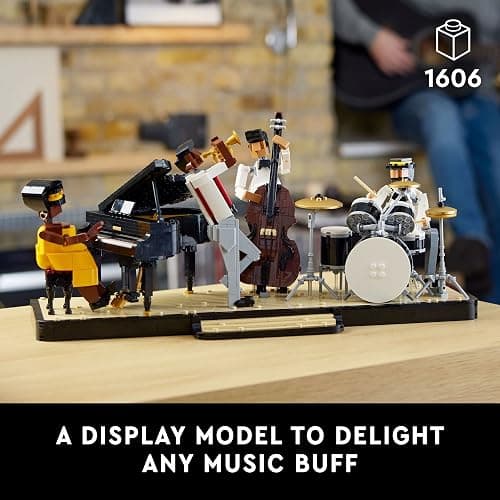 LEGO Ideas Jazz Quartet 21334 Building Blocks - Featuring Buildable Stage with 4 Band Musician Figures, Includes Piano, Double Bass, Trumpet, and Drum Kit Instruments, Great Home Display for Adults thumbnail 2