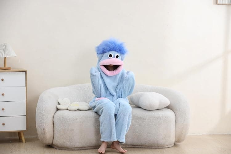 Big Mouth Monster Onesie Silly Monster Onesie Plush Onesie Cozy Loungewear thumbnail 5
