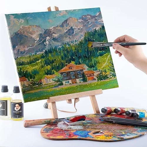 Transon Artist Paint Brush Set of 12 for Watercolor Acrylic Gouache Oil and Tempera Painting thumbnail 2