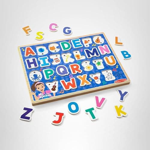 Melissa & Doug® Ms. Rachel™ Wooden Phonics Alphabet Sound Puzzle with Light-Activated Sound Effects, 26-Piece Toddler Toys for Boys and Girls Ages 2+ Years - FSC Certified thumbnail 10