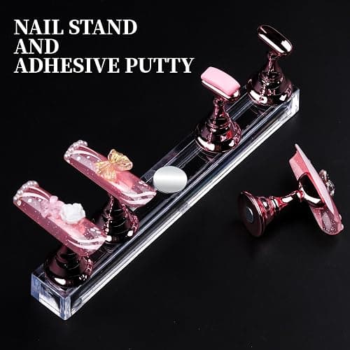 Teenitor 600 Pcs Clear Coffin Nail Tips, Acrylic Nail Kit, Clear Press On Nails, Long Fake Nails Coffin Nail Tips Full Cover, Acrylic Nail Clipper Nail Stand for Nail Extensions thumbnail 5