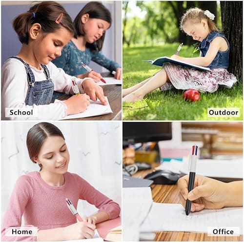 OWill 4-Colour 4-in-1 Ballpoint Pen, 1.0mm, Multicoloured for Office, School, Students, and Children, Gift thumbnail 7