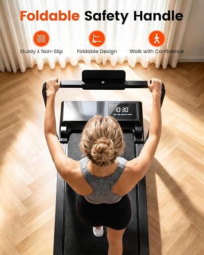ICYLOOT Walking Pad Treadmill with Incline and Handle Bar for Home Office | Walking Pad Under Desk,Body Toning,Safety Handle,45db Quiet Design,5-Layer Shock Absorption Belt,0.6-3.8 MPH Remote Control thumbnail 2