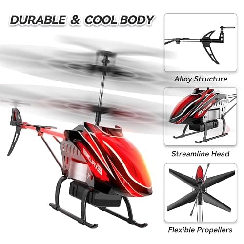 BUSSGO RC Helicopter, Remote Control Helicopter for Kids with 30Mins Flight(2 Batteries), 7+1 LED Light Modes, Altitude Hold, RC Toys for Boys Girls thumbnail 8