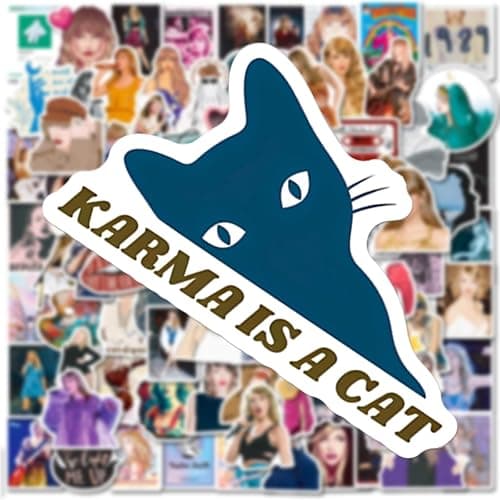 JXJMYU 100pcs Tayloris Music Sticker for Adult, Female Pop Singer Ablum Stickers for Teen Girl, Waterproof Vinyl Sticker for Water Bottle Laptop Phone Party Favors thumbnail 3