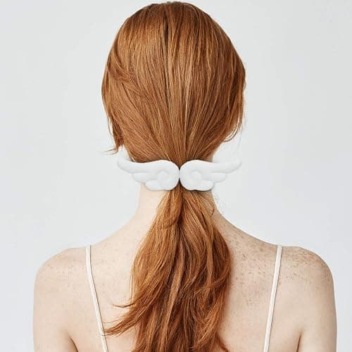 WILLBOND 3 Pairs Angel Hair Clips Christmas Cute Hair Barrettes Leather Clips Cosplay Cartoon Hairpins Adorable Plush Barrettes Accessories for Valentine Women Girls Gift thumbnail 6