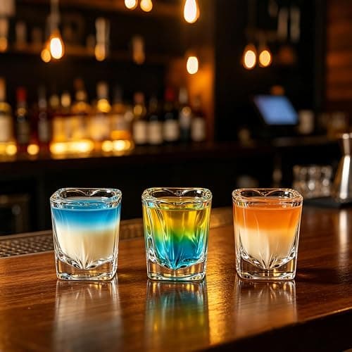 Valeways 2oz Heavy Base Shot Glasses, Sets of 6/Heart Shaped Clear Tequila Shots/Square Shot /Espresso Shot Glass/Bulk Shot Glasses thumbnail 5
