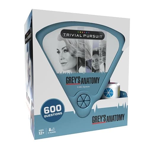Trivial Pursuit Grey's Anatomy, Trivia Game from The Hit Hospital Drama TV Series, 600 Questions & Die in Travel Container, Officially Licensed Grey's Anatomy Merchandise & Collectible - Image 1