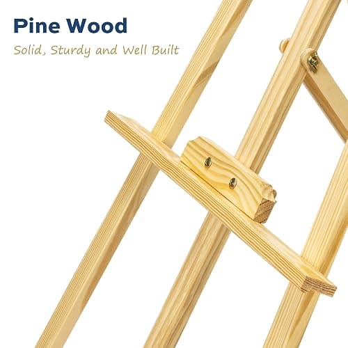 finenolo Wooden Easel Stand for Painting, 45" Adjustable Height Folding Art Easel for Canvas, Drawing, Wedding Signs & Posters, Ideal for Adults, Artists, Beginners, Students & Kids thumbnail 5