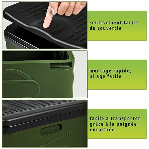 Montafox Toilettes de Camping Pliables Max 150 kg Toilettes Mobiles WC Toilettes Pliantes sèches séparées 12 sachets de Toilette Stables thumbnail 3